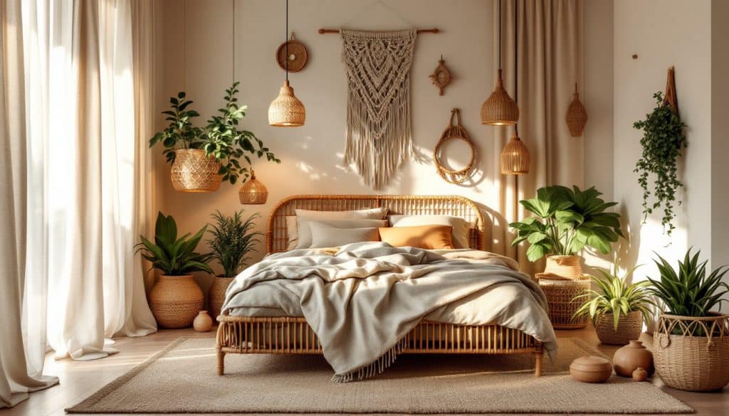 découvrez des idées et inspirations naturelles pour décorer votre chambre avec du rotin, et créez un style bohème chaleureux et authentique.