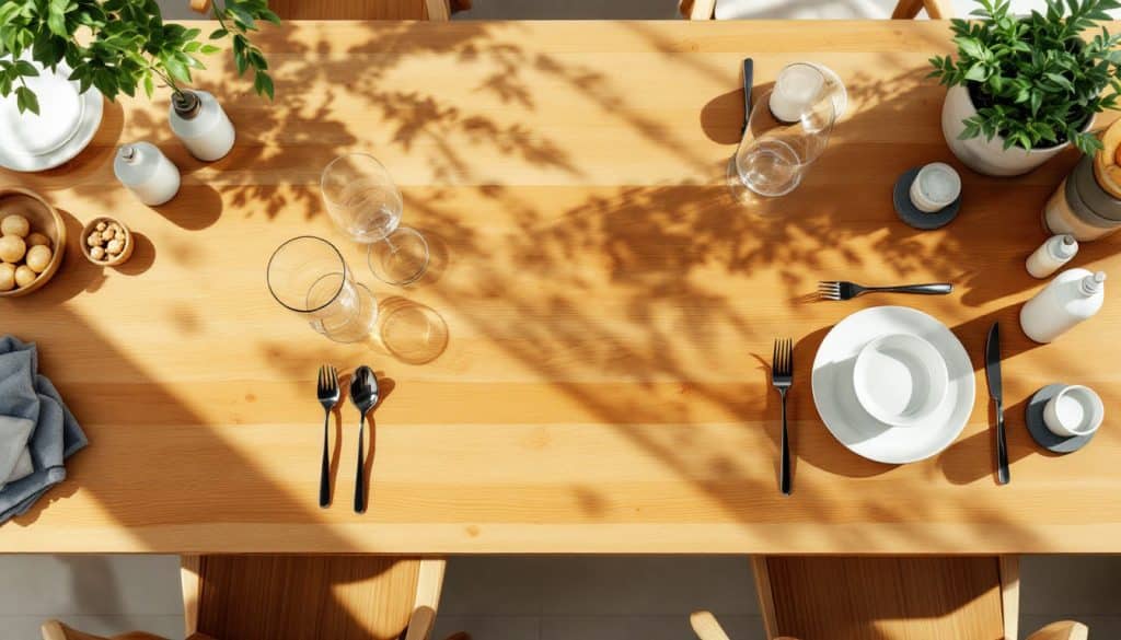 découvrez comment protéger et entretenir votre table en bois lorsque vous mangez sans nappe, avec des conseils pratiques pour préserver sa beauté et sa durabilité.