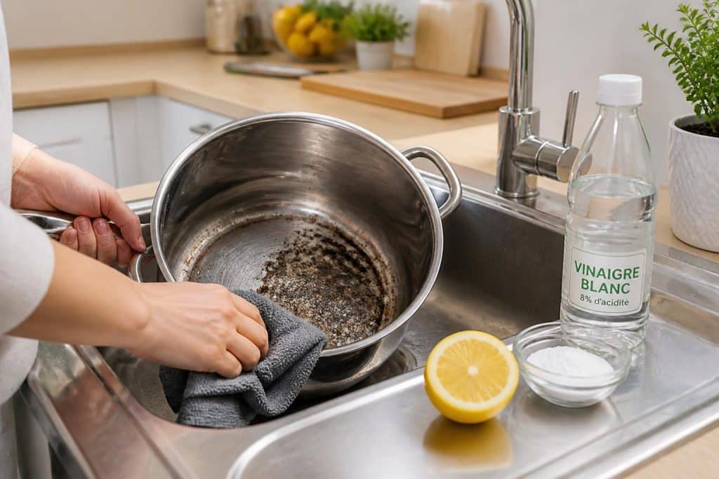 découvrez des astuces efficaces et naturelles pour nettoyer une casserole brûlée facilement et sans produits chimiques.